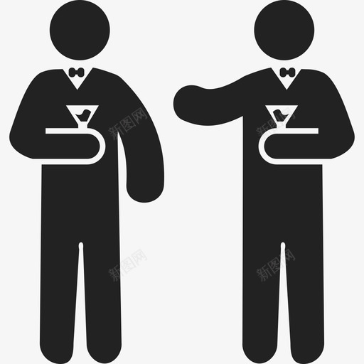 两个戴着鸡尾酒杯的人人人图标svg_新图网 https://ixintu.com 两个戴着鸡尾酒杯的人 人