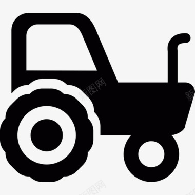 农用拖拉机运输工具图标图标
