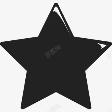 实心星星形状的五点形状庆祝图标图标