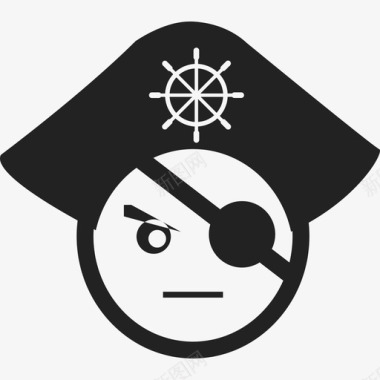 海盗头儿人庆典图标图标