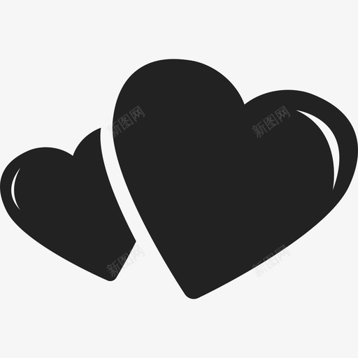 两颗心形状庆祝图标svg_新图网 https://ixintu.com 两颗心 庆祝 形状