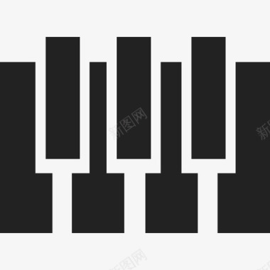 七个钢琴键音乐庆祝活动图标图标