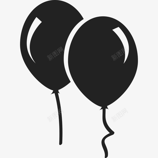 漂浮的气球庆祝活动图标svg_新图网 https://ixintu.com 庆祝活动 漂浮的气球