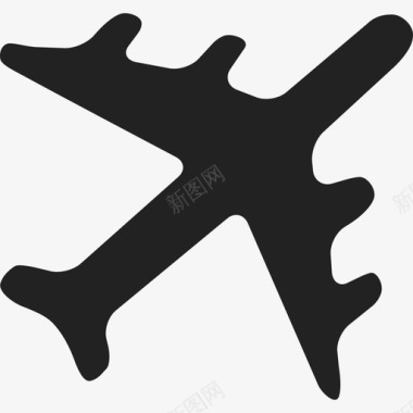 黑色飞机运输通用10图标图标