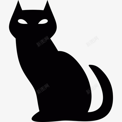 黑恶猫动物2013年万圣节图标svg_新图网 https://ixintu.com 2013年万圣节 动物 黑恶猫