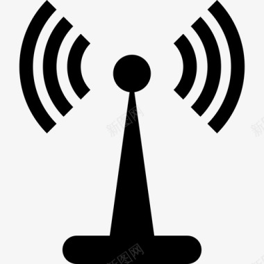Wifi信号塔工具和器具电话图标图标