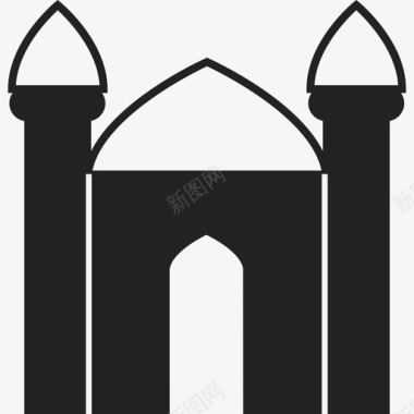 伊斯兰清真寺建筑ios7填充2图标图标