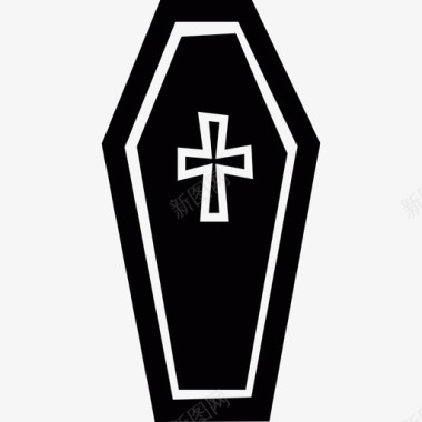 棺材上的十字架2013年万圣节图标图标