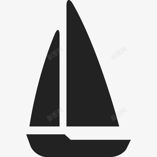 黑色帆船运输通用11图标svg_新图网 https://ixintu.com 运输 通用11 黑色帆船