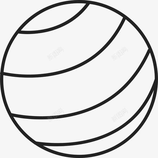 条纹球运动生活方式图标svg_新图网 https://ixintu.com 条纹球 生活方式 运动