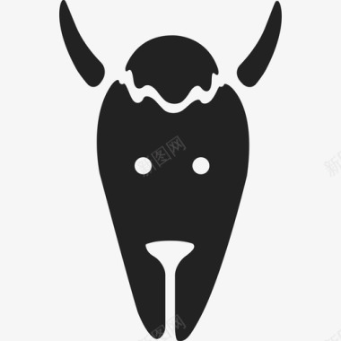 野牛头动物野生动物图标图标