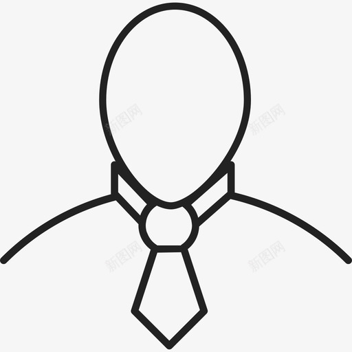 打领带的人人化身图标svg_新图网 https://ixintu.com 人 化身 打领带的人