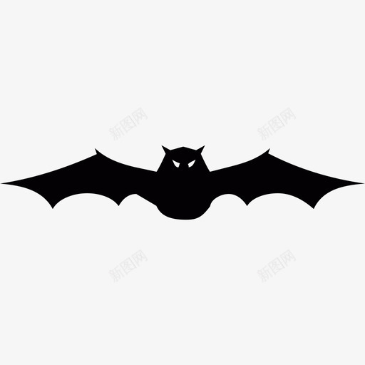 2013年万圣节动物正面视野中展翅的蝙蝠图标svg_新图网 https://ixintu.com 2013年万圣节 动物 正面视野中展翅的蝙蝠