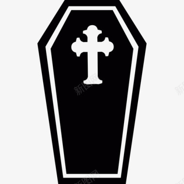 十字架棺材商业2013年万圣节图标图标