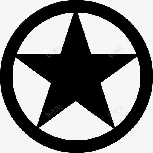 圆里的星星标志星星图标svg_新图网 https://ixintu.com 圆里的星星 星星 标志