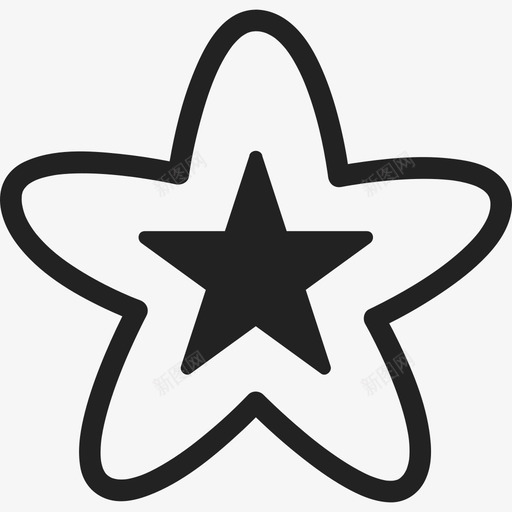 可爱的星星形状星星图标svg_新图网 https://ixintu.com 可爱的星星 形状 星星