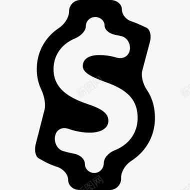 美元符号格罗斯符号通用03图标图标