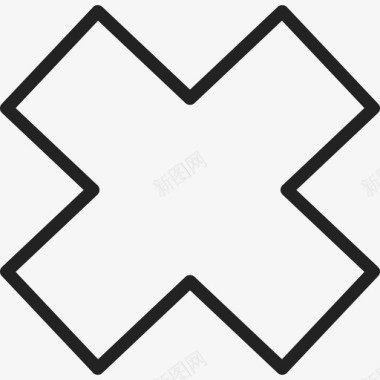 否认十字架形状通用01图标图标