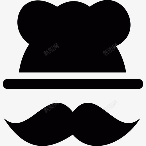 有胡子的厨师帽图标svg_新图网 https://ixintu.com 有胡子的厨师帽