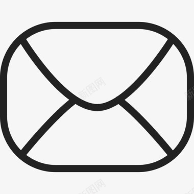 圆形邮件信封接口通用12图标图标