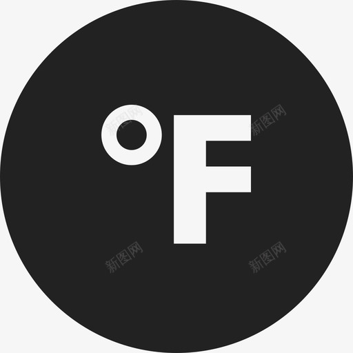 圆中的Farenheit符号标志光图标svg_新图网 https://ixintu.com 光图标 圆中的Farenheit符号 标志