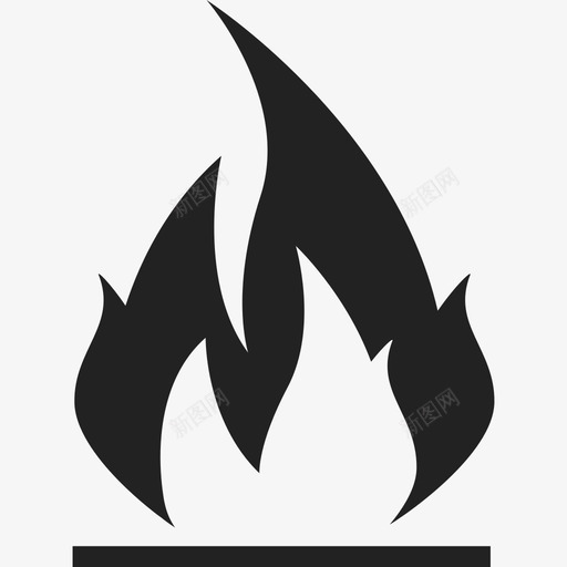 燃烧的火焰标志警告图标svg_新图网 https://ixintu.com 标志 燃烧的火焰 警告