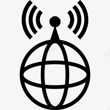 全球互联网信号标志电话图标图标