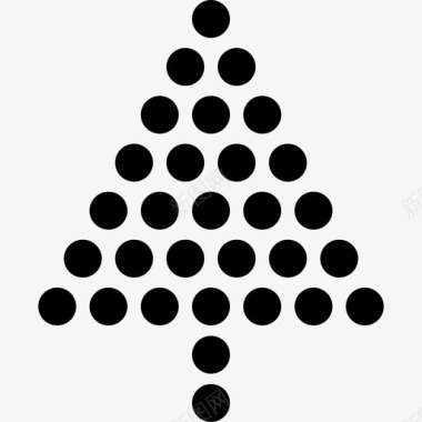圣诞树是用球形状圣诞节做成的图标图标