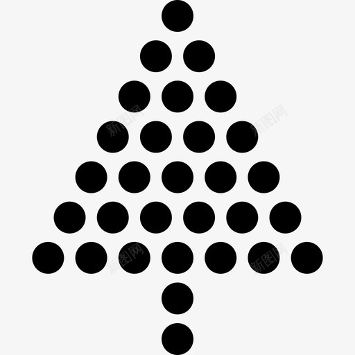 圣诞树是用球形状圣诞节做成的图标svg_新图网 https://ixintu.com 圣诞树是用球 圣诞节做成的 形状