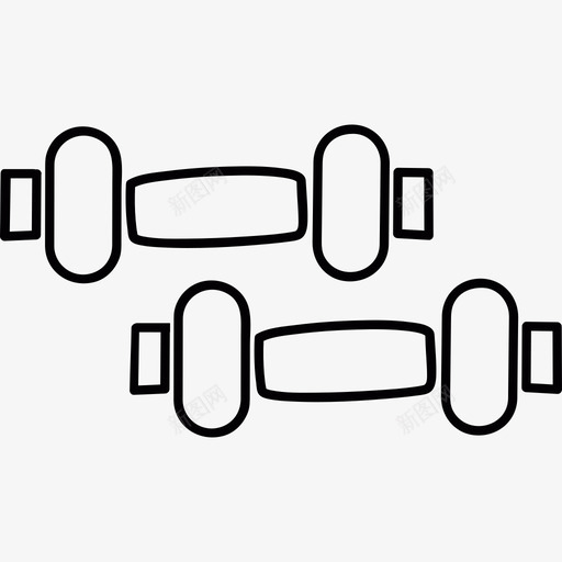 两个健身哑铃形状生活方式图标svg_新图网 https://ixintu.com 两个健身哑铃 形状 生活方式