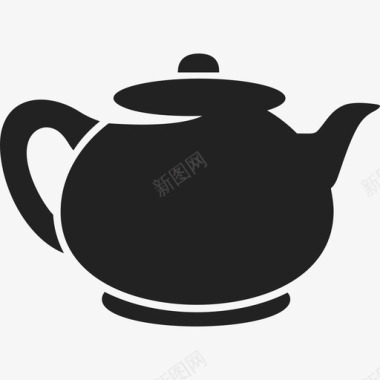 复古茶壶形状甜心图标图标