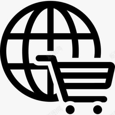 全球商务商务电子购物图标图标