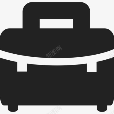 封闭式黑色公文包时尚通用11图标图标