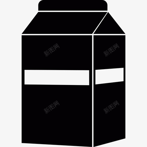 牛奶盒食物图标svg_新图网 https://ixintu.com 牛奶盒 食物