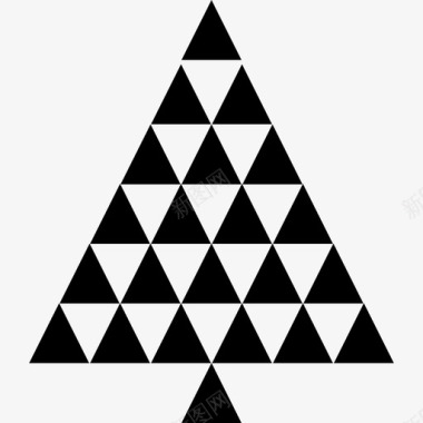 由三角形形状圣诞树组成的圣诞树图标图标