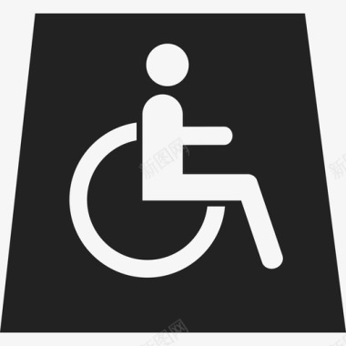 轮椅上的人标牌酒店图标图标