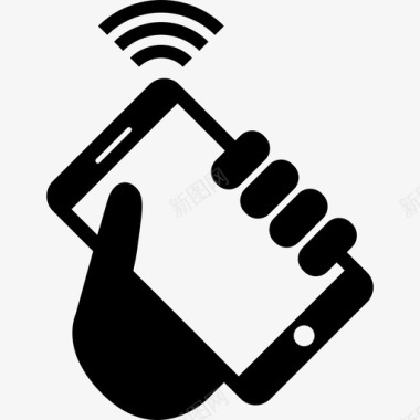 手持智能手机和无线互联网工具和工具电话图标图标