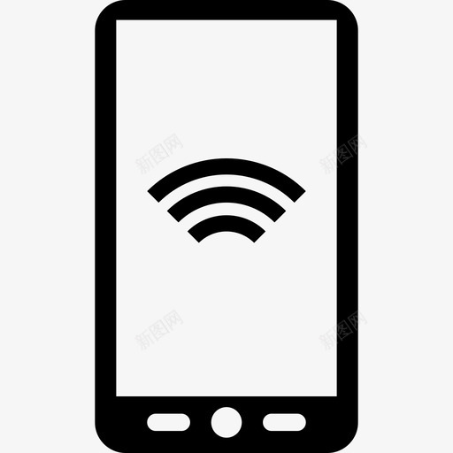 屏幕上有Wifi信号的平板电脑工具和器具电话图标svg_新图网 https://ixintu.com 屏幕上有Wifi信号的平板电脑 工具和器具 电话图标