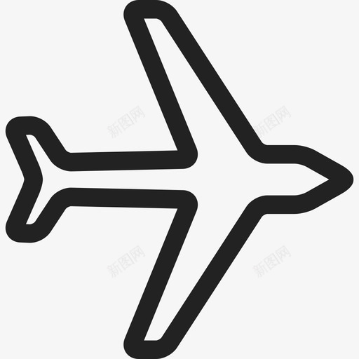 飞机运输通用04图标svg_新图网 https://ixintu.com 运输 通用04 飞机