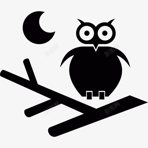 猫头鹰之夜万圣节2013图标svg_新图网 https://ixintu.com 万圣节2013 猫头鹰之夜