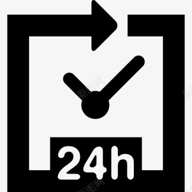 24小时开放标志井字游戏图标图标