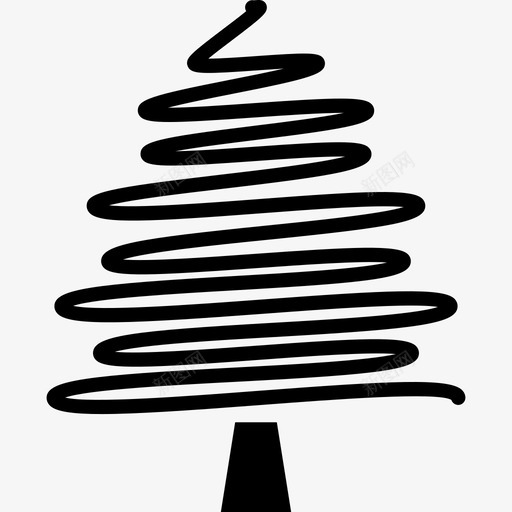 圣诞树画形状圣诞节图标svg_新图网 https://ixintu.com 圣诞树画 圣诞节 形状