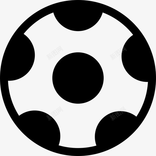 圆点形状足球图标svg_新图网 https://ixintu.com 圆点 形状 足球