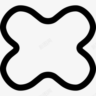 圆形十字标志形状通用05图标图标
