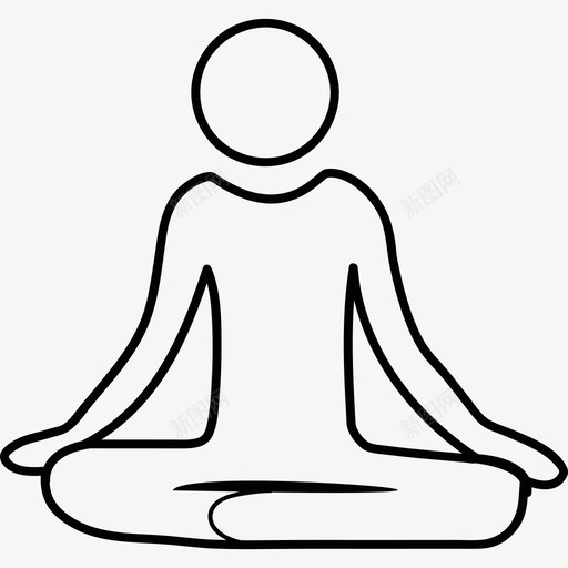 冥想瑜伽姿势人生活方式图标svg_新图网 https://ixintu.com 人 冥想瑜伽姿势 生活方式