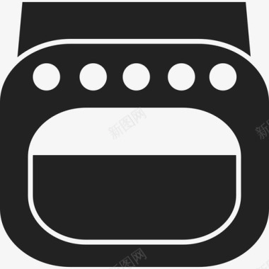 正面烤箱清洁图标图标