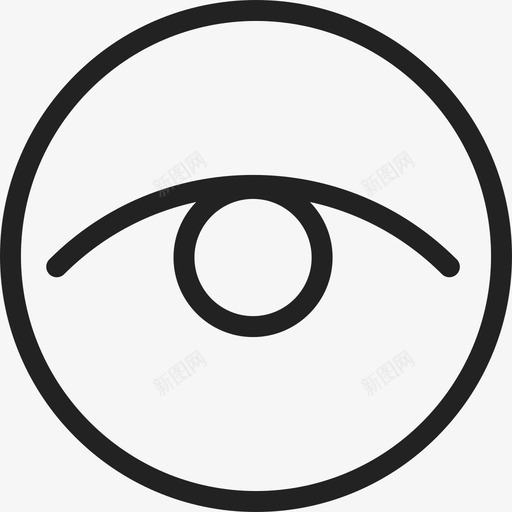 眼睛成圆形状观察图标svg_新图网 https://ixintu.com 形状 眼睛成圆 观察