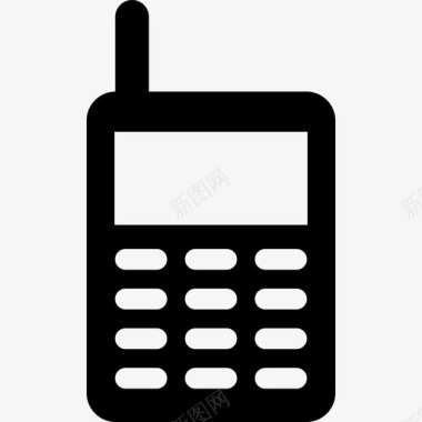 老式手机形状电话图标图标