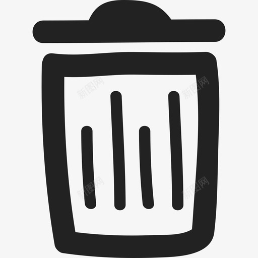垃圾桶涂鸦通用08图标svg_新图网 https://ixintu.com 垃圾桶涂鸦 通用08