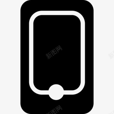 黑色智能手机科技图标图标